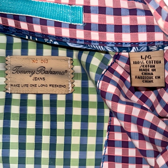 Tommy Bahama Gingham Button-Up Shirt Men’s Large Vintage-Inspired - Picture 12 of 16